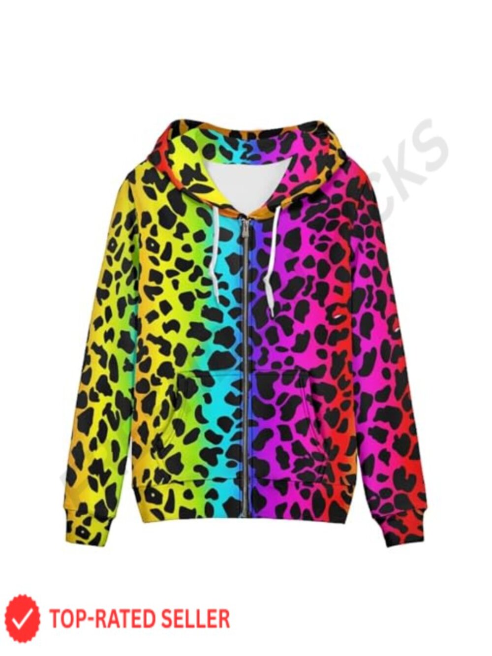 Women's Zip Up Hoodie Polyester Spandex Kangaroo Pocket Loose Fit